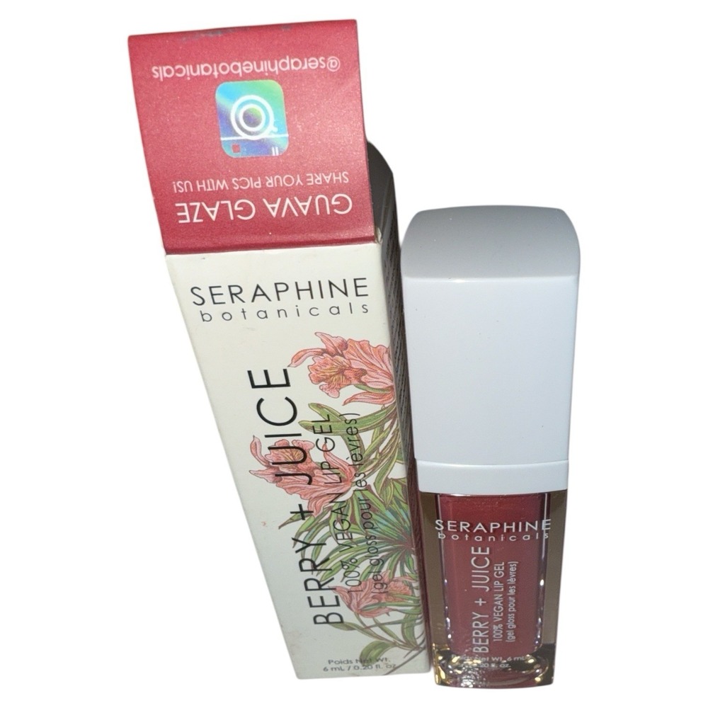 Seraphine Botanicals Berry + Juice Vegan‎ Lip Gel Tinted Gloss 6ml Guava Glaze